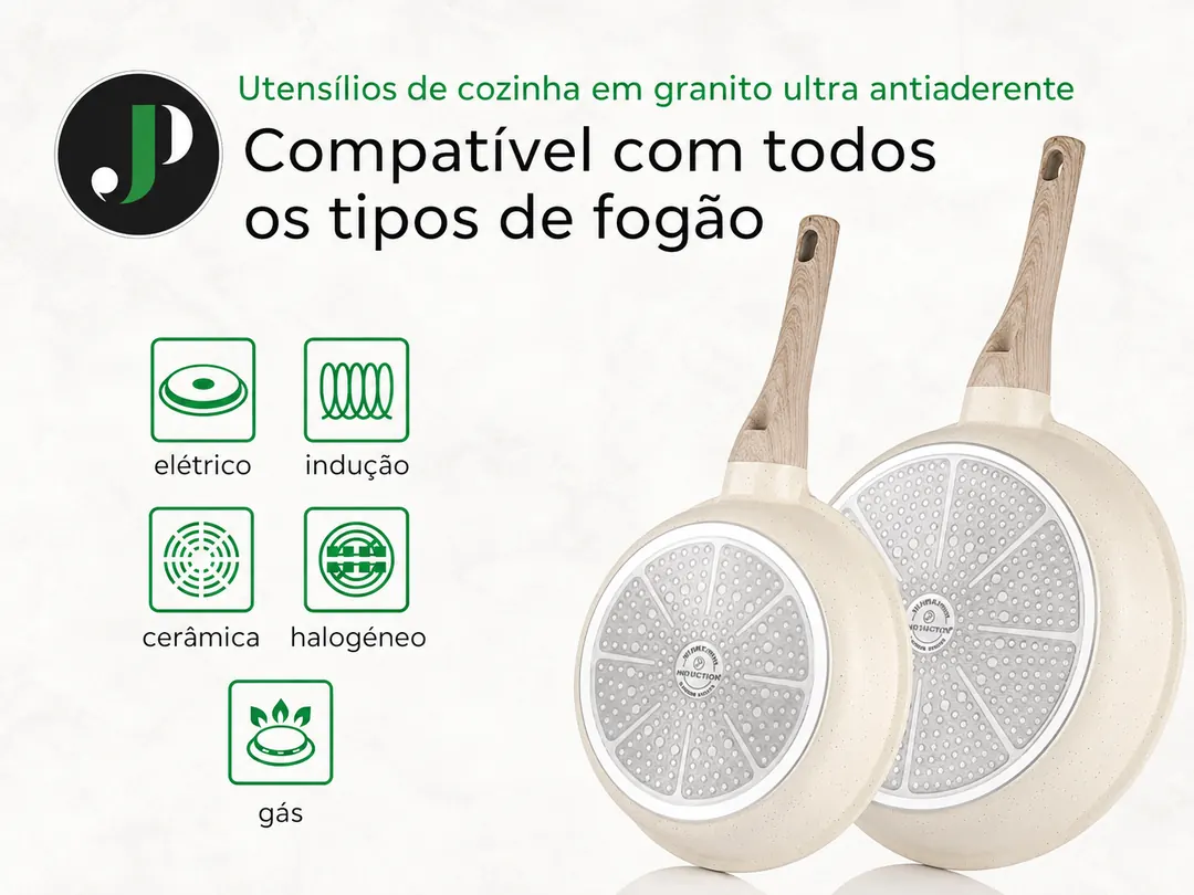 Conjunto de Panelas e Frigideiras Antiaderente 21 Peças — imagem 3